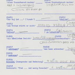 Western questionnaire, answ...