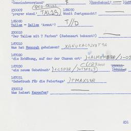 Western questionnaire, answ...