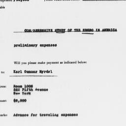 Invoice for preliminary exp...