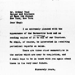 Letter from Charles Dollard...