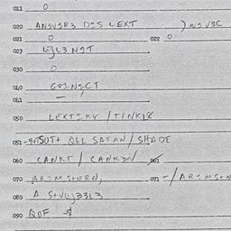 Eastern questionnaire, answ...