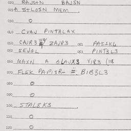 Eastern questionnaire, answ...