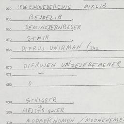 Eastern questionnaire, answ...