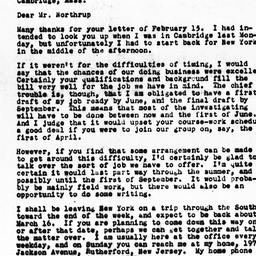 Letter from Paul H. Norgren...