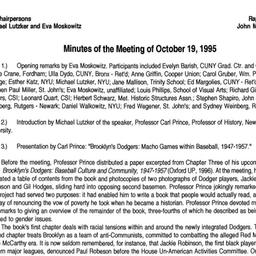 Minutes, 1995-10-19. Americ...