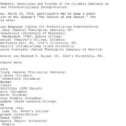 Minutes, 2004-03-29. Religi...