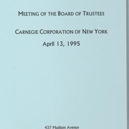 Meeting of the Board of Tru...