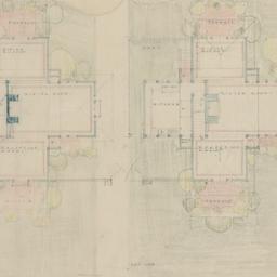 Block plan for three houses