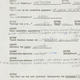 Western questionnaire, answ...