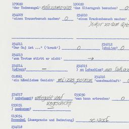 Western questionnaire, answ...