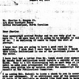 Letter from Guy B. Johnson ...