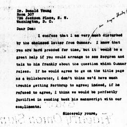 Letter from Charles Dollard...