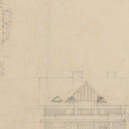 Second floor plan, south el...