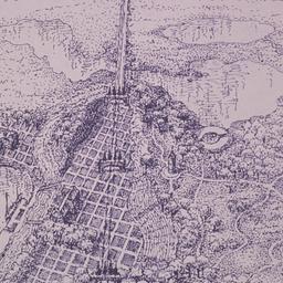 Aerial perspective drawing.