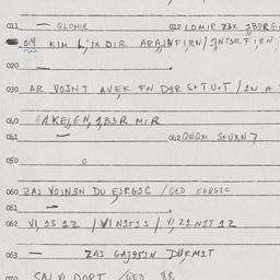 Eastern questionnaire, answ...