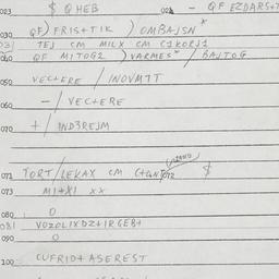 Eastern questionnaire, answ...