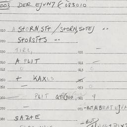 Eastern questionnaire, answ...