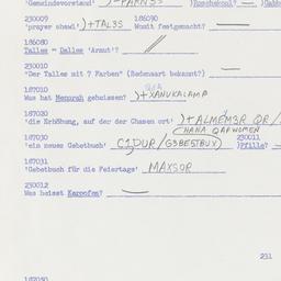 Western questionnaire, answ...