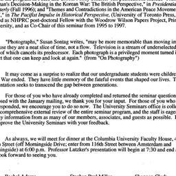 Announcements, 2001-04-19. ...