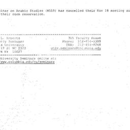 Announcements, 2004-11-18. ...
