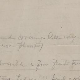 Planting notes [verso]