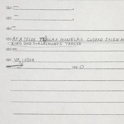 Eastern questionnaire, answ...