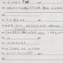 Eastern questionnaire, answ...