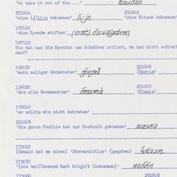Western questionnaire, answ...