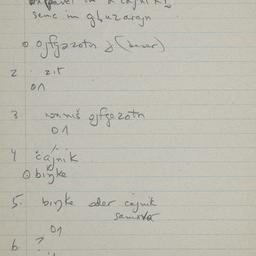 Eastern questionnaire, blue...
