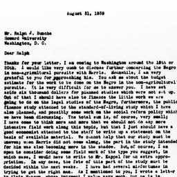 Letter from Gunnar Myrdal t...