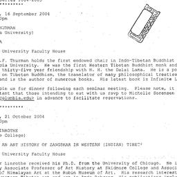 Announcements, 2004-09-16. ...