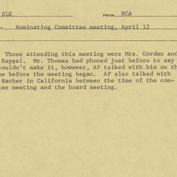 Nominating Committee