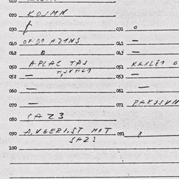 Eastern questionnaire, answ...