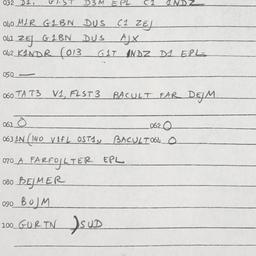 Eastern questionnaire, answ...