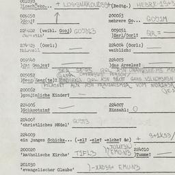 Western questionnaire, answ...