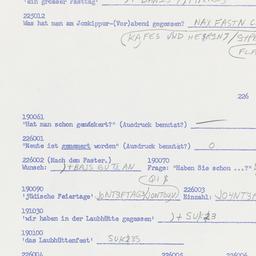 Western questionnaire, answ...