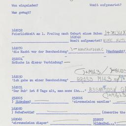 Western questionnaire, answ...