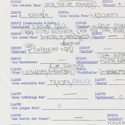 Western questionnaire, answ...