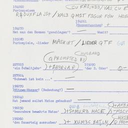 Western questionnaire, answ...