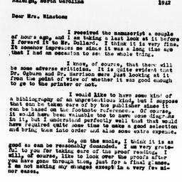 Letter from Richard Sterner...