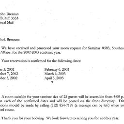 Correspondence, 2003-07-10....