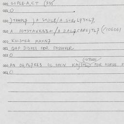 Eastern questionnaire, answ...