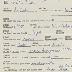 Western questionnaire, answ...