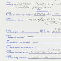 Western questionnaire, answ...