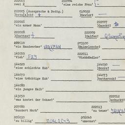 Western questionnaire, answ...