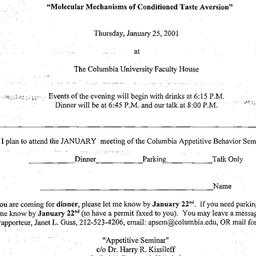 Announcements, 2001-01-25. ...