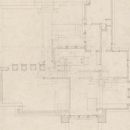 First floor plan, section