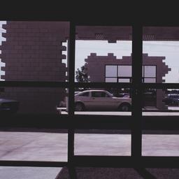 View from inside building t...