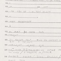 Eastern questionnaire, answ...