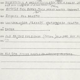 Eastern questionnaire, answ...